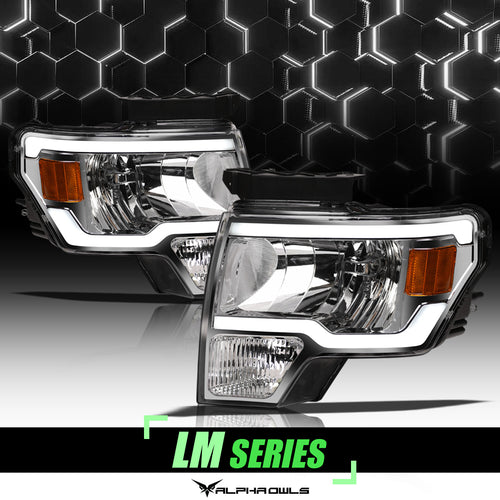 Alpha Owls Headlights, Alpha Owls Ford Headlights, Ford 2009-2004 Headlights, Ford F-150 Headlights, Headlights, Chrome housing Headlights