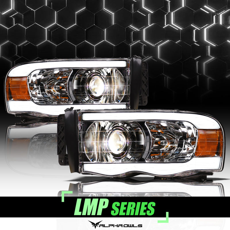 Alpha OwlsHeadlights, Dodge Ram 2500/3500 Headlights, Projector Headlights, 2003-2005 Headlights, Chrome Headlights