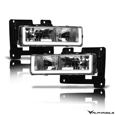 Alpha Owls 1992-1999 Chevy Yukon LM Series Headlights (Crystal Headlights Chrome housing w/ LumenX Light Bar)