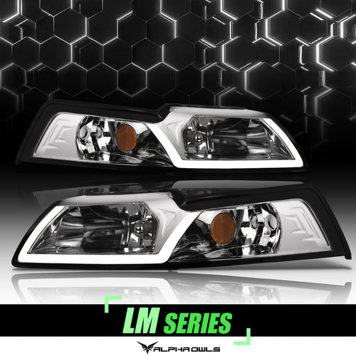 Alpha Owls Headlights, Alpha Owls Ford Headlights, Ford 1999-2004 Headlights, Ford F-150 Headlights, Headlights, Chrome housing Headlights