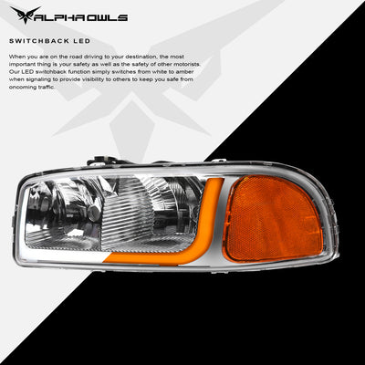 Alpha Owls Headlights, GMC Headlights, Yukon Headlights, Chrome Headlights