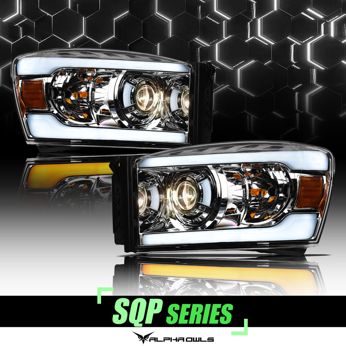 Alpha Owls Headlights, Dodge Headlights, Ram 1500 Headlights, 2006-2008 Headlights, Headlights