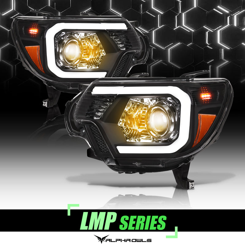 Alpha Owls Headlights, Toyota Headlights, Tacoma Headlights, Headlights, Black Headlights 