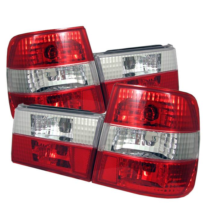 BMW 5-Series Tail Lights, 5-Series Tail Lights,  BMW Tail Lights,88-95 BMW Tail Lights, Spyder Tail Lights, Euro Tail Lights, Red Clear Tail Lights, BMW 5-Series, 5-Series Tail Lights,