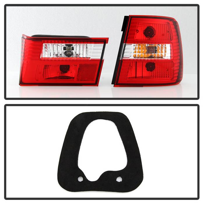 BMW 5-Series Tail Lights, 5-Series Tail Lights,  BMW Tail Lights,88-95 BMW Tail Lights, Spyder Tail Lights, Euro Tail Lights, Red Clear Tail Lights, BMW 5-Series, 5-Series Tail Lights,