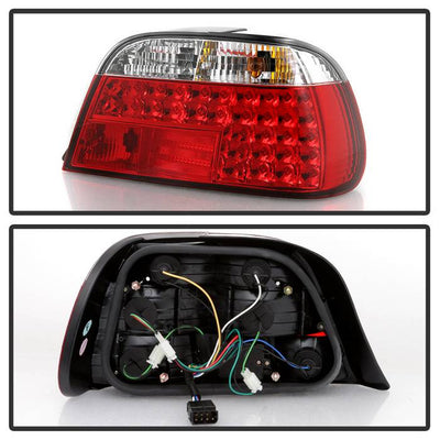 BMW 7-Series LED Tail Lights, 7-Series LED Tail Lights,  BMW LED Tail Lights,95-01 BMW LED Tail Lights, Spyder LED Tail Lights, LED Tail Lights, Red Clear LED Tail Lights, BMW 7-Series, 7-Series LED Tail Lights,