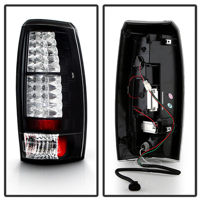 Chevy LED Tail Lights, Avalanche Tail Lights, Avalanche 07-13 Tail Lights, LED Tail Lights, Black Tail Lights, Spyder Tail Lights