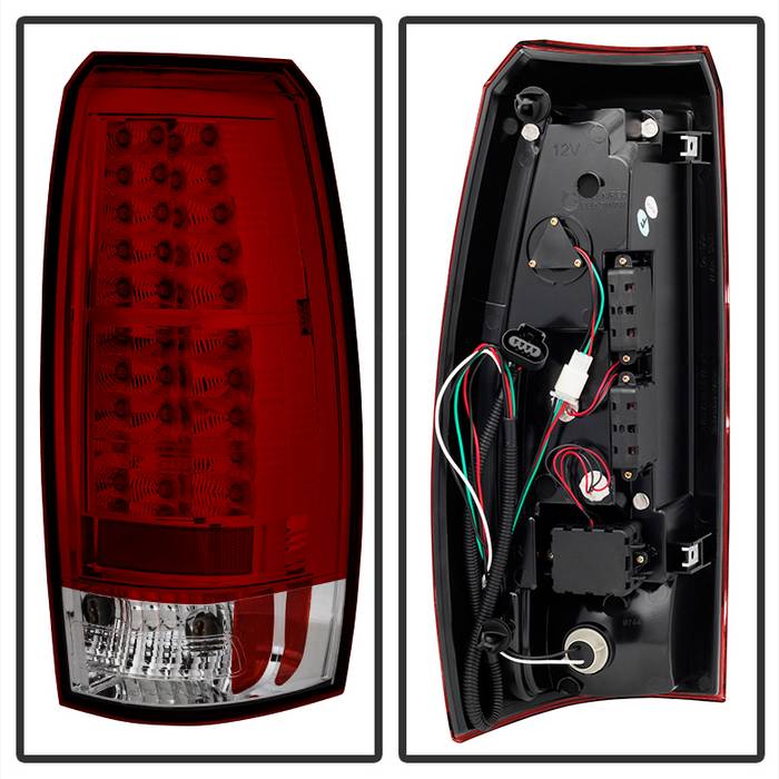 Chevy LED Tail Lights, Avalanche Tail Lights, Avalanche 07-13 Tail Lights, LED Tail Lights, Red Clear Tail Lights, Spyder Tail Lights
