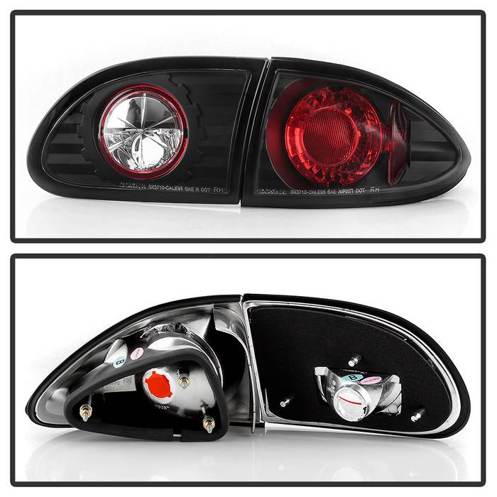 Chevy Tail Lights, Chevy Cavalier Tail Lights, Cavalier 95-02 Tail Lights, Euro Style Tail Lights, Black Tail Lights, Spyder Tail Lights