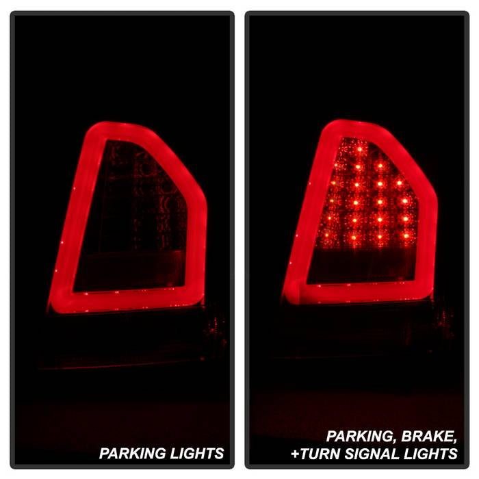 Chrysler LED Tail Lights, Chrysler 300 Tail Lights, 05-07 Version 2 Tail Lights, LED Tail Lights, Red Clear Tail Lights, Spyder Tail Lights