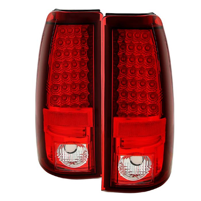 Chevy LED Tail Lights, Chevy Silverado Tail Lights, Silverado 03-07 Tail Lights, Red Clear Tail Lights, Spyder Tail Lights