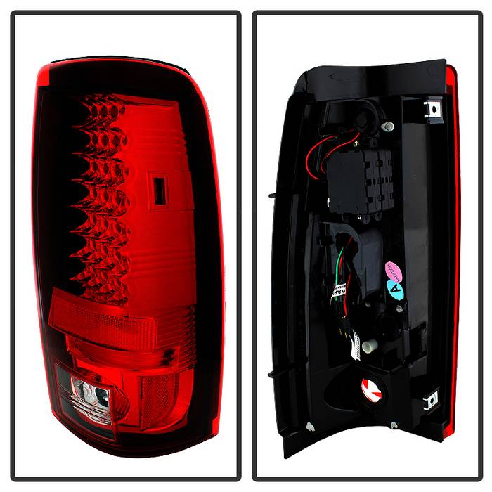 Chevy LED Tail Lights, Chevy Silverado Tail Lights, Silverado 03-07 Tail Lights, Red Clear Tail Lights, Spyder Tail Lights