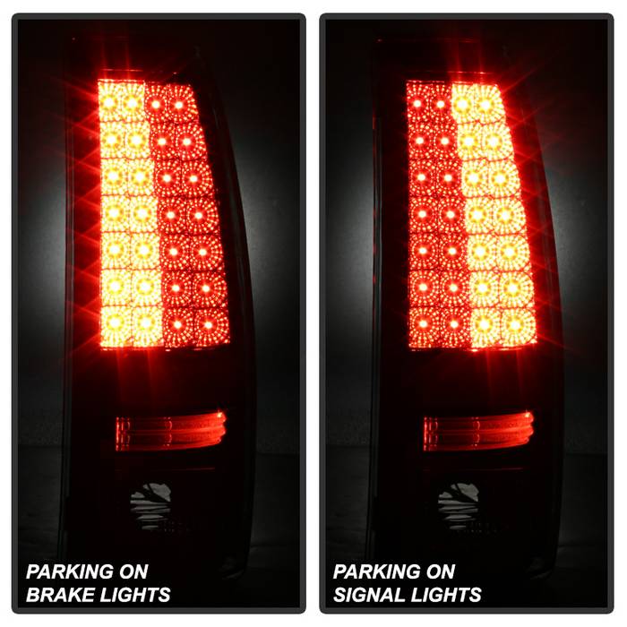Chevy LED Tail Lights, Chevy Silverado Tail Lights, Silverado 03-07 Tail Lights, Red Clear Tail Lights, Spyder Tail Lights