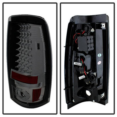 Chevy LED Tail Lights, Chevy Silverado Tail Lights, Silverado 03-07 Tail Lights, Smoke Tail Lights, Spyder Tail Lights