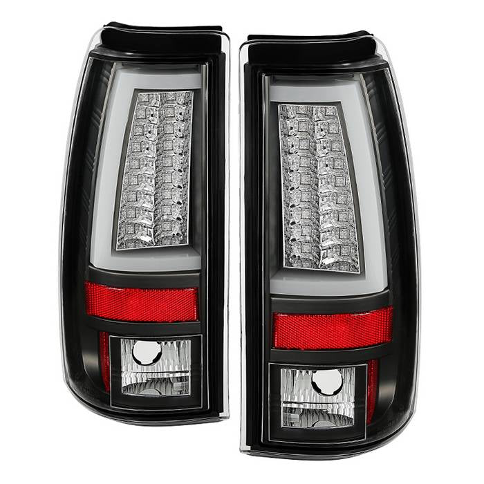 Chevy LED Tail Lights, Chevy Silverado Tail Lights, Silverado 03-07 Tail Lights, Black Tail Lights, Spyder Tail Lights