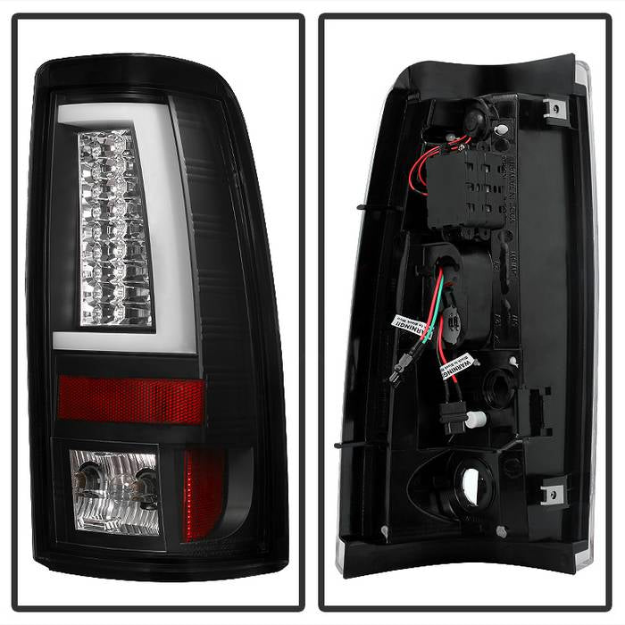 Chevy LED Tail Lights, Chevy Silverado Tail Lights, Silverado 03-07 Tail Lights, Black Tail Lights, Spyder Tail Lights