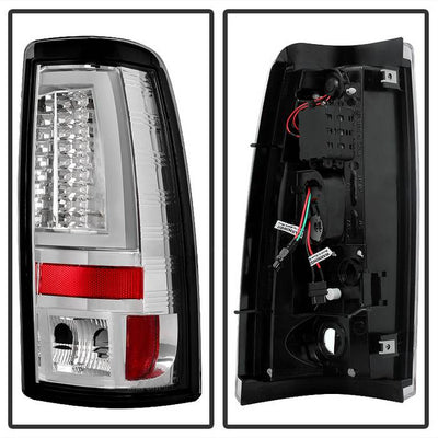 Chevy LED Tail Lights, Chevy Silverado Tail Lights, Silverado 03-07 Tail Lights, Chrome Tail Lights, Spyder Tail Lights