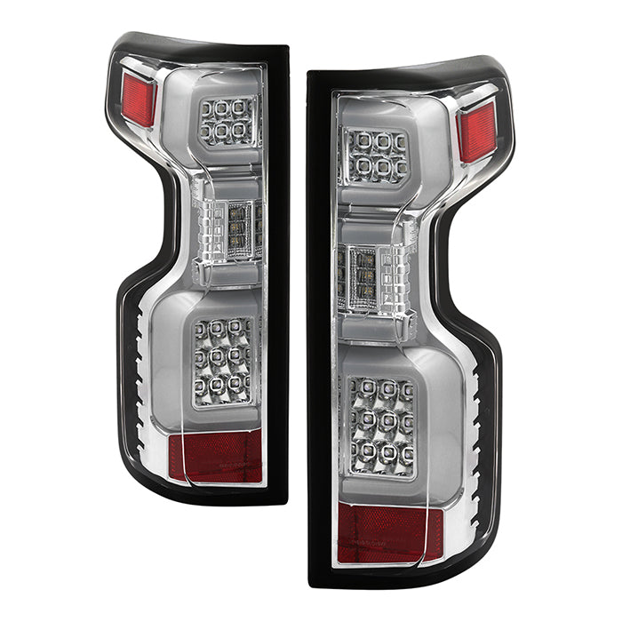 Chevy Silverado Tail Lights, Silverado Tail Lights, Silverado 19-20 Tail Lights, LED Tail Lights, Chrome Tail Lights, Tail Lights, Halogen LED Tail Light