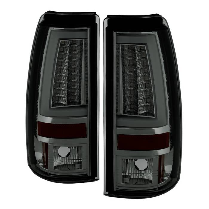 Chevy Silverado 1500/2500 99-02/ GMC Sierra 1500/2500/3500 99-06 and 2007 Sierra Classic Version 2 LED Tail Lights - Smoke