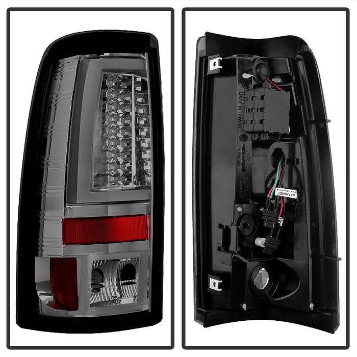 Chevy Silverado 1500/2500 99-02/ GMC Sierra 1500/2500/3500 99-06 and 2007 Sierra Classic Version 2 LED Tail Lights - Smoke