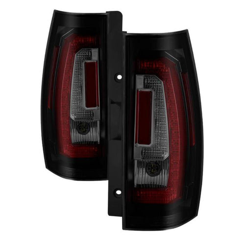 Chevy Suburban Tail Lights, Chev Tahoe Tail Lights, Chevy GMC Yukon Tail Lights, Yukon Denali Tail Lights, Hybrid Models Tail Lights, Black Smoke Tail Lights, 2007-2014 LED Tail Lights, 2008-2013 LED Tail Lights, Version 2 Tail Lights