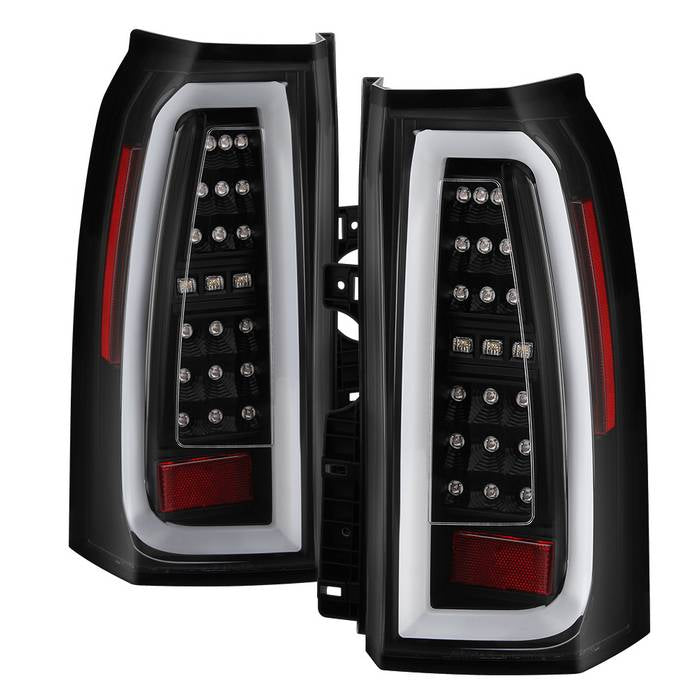 Chevy LED Tail Lights, Chevy Tahoe Tail Lights, Suburban 15-19 Tail Lights, Black Tail Lights, Spyder Tail Lights