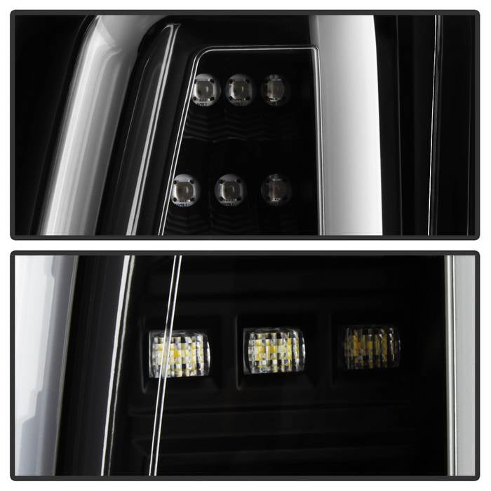 Chevy LED Tail Lights, Chevy Tahoe Tail Lights, Suburban 15-19 Tail Lights, Black Tail Lights, Spyder Tail Lights