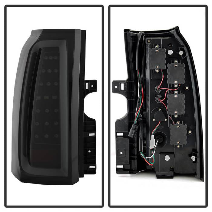 Chevy LED Tail Lights, Chevy Tahoe Tail Lights, Suburban 15-19 Tail Lights, Black Smoke Tail Lights, Spyder Tail Lights