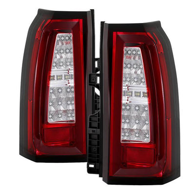 Chevy LED Tail Lights, Chevy Tahoe Tail Lights, Suburban 15-19 Tail Lights, Red Clear Tail Lights, Spyder Tail Lights