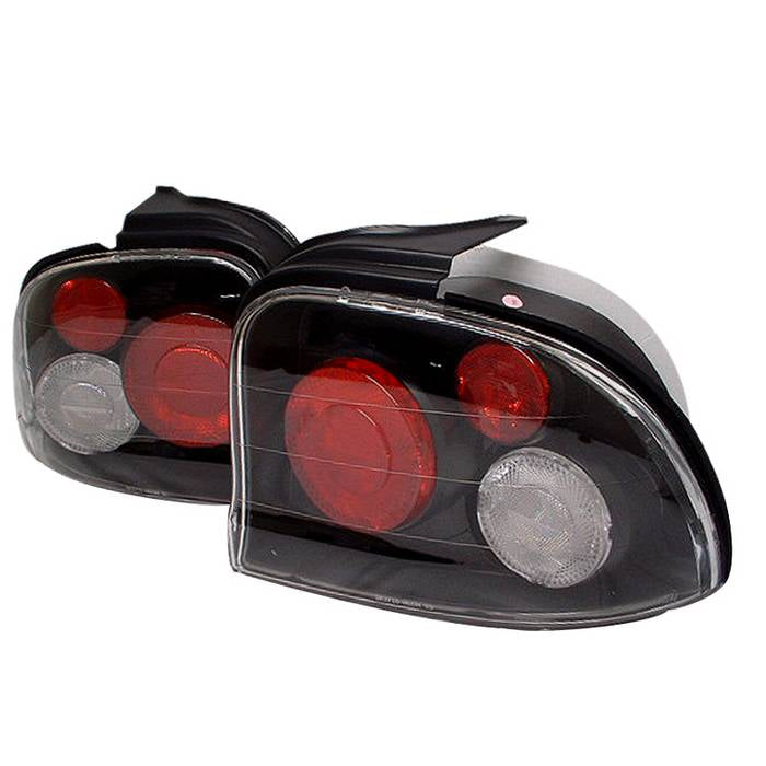 Dodge Tail Lights, Dodge Neon Tail Lights, Neon 95-99 Tail Lights, Euro Style Tail Lights, Black Tail Lights, Spyder Tail Lights