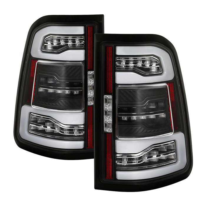 Dodge Tail Lights, Dodge Ram Tail Lights, Ram 19-20 Tail Lights, LED Tail Light, Black Tail Lights, Spyder Tail Lights