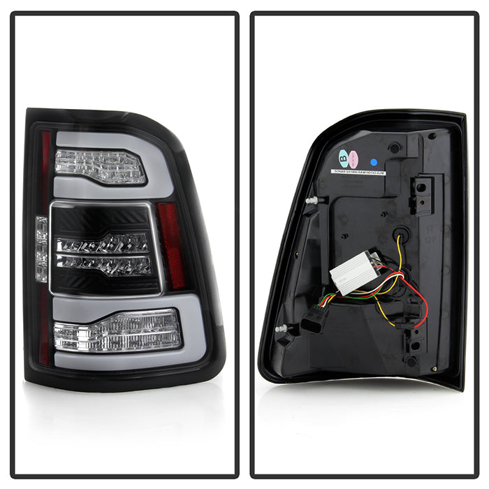 Dodge Tail Lights, Dodge Ram Tail Lights, Ram 19-20 Tail Lights, LED Tail Light, Black Tail Lights, Spyder Tail Lights