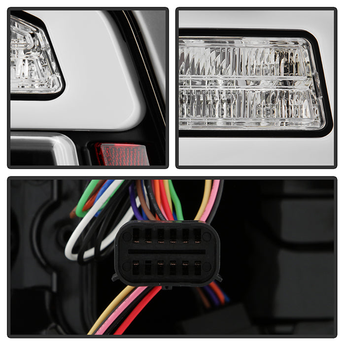 Dodge Tail Lights, Dodge Ram Tail Lights, Ram 19-20 Tail Lights, LED Tail Light, Black Tail Lights, Spyder Tail Lights
