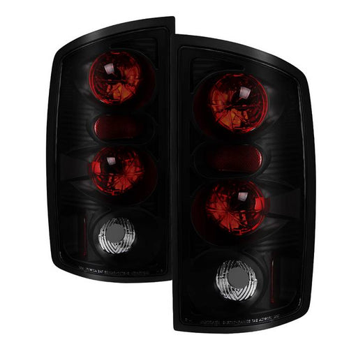 Dodge Tail Lights, Dodge Ram Tail Lights, Ram 02-06 Tail Lights, Euro Style Tail Lights, Black Smoke Tail Lights, Spyder Tail Lights