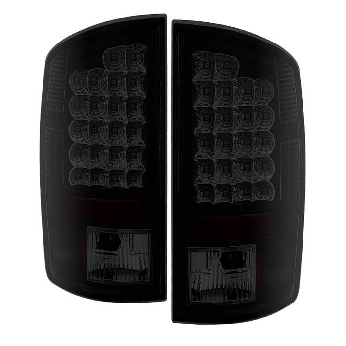 Dodge Tail Lights, Dodge Ram Tail Lights, Ram 02-06 Tail Lights, LED Tail Light, Black Smoke Tail Lights, Spyder Tail Lights