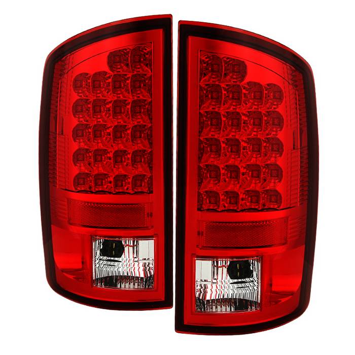 Dodge Tail Lights, Dodge Ram Tail Lights, Ram 02-06 Tail Lights, LED Tail Light, Red Clear Tail Lights, Spyder Tail Lights