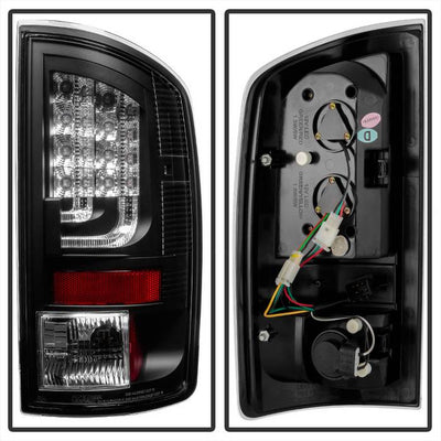 Dodge Tail Lights, Dodge Ram Tail Lights, Ram 02-06 Tail Lights, LED Tail Light, Black Tail Lights, Spyder Tail Lights