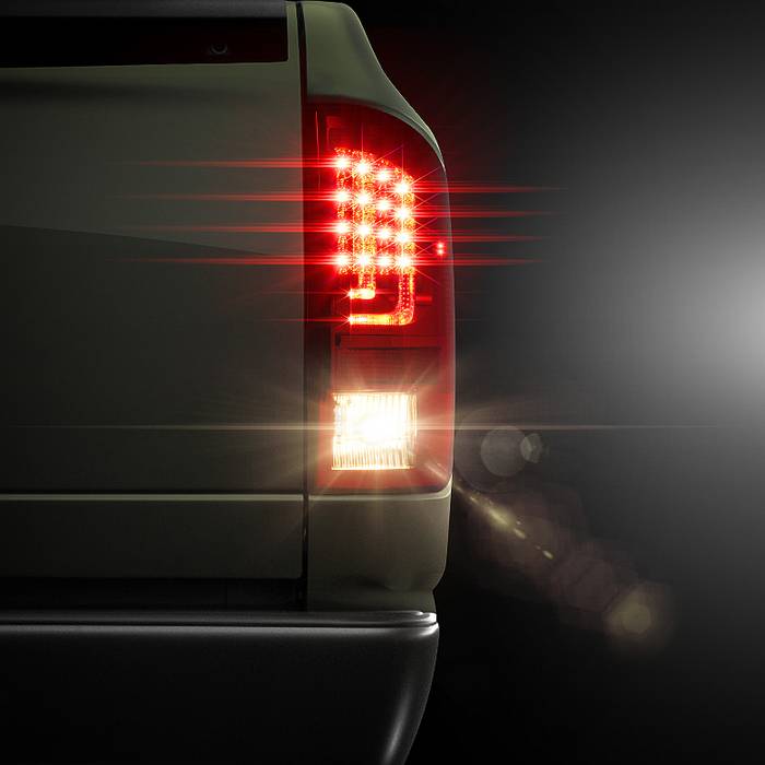 Dodge Tail Lights, Dodge Ram Tail Lights, Ram 02-06 Tail Lights, LED Tail Light, Red Clear Tail Lights, Spyder Tail Lights