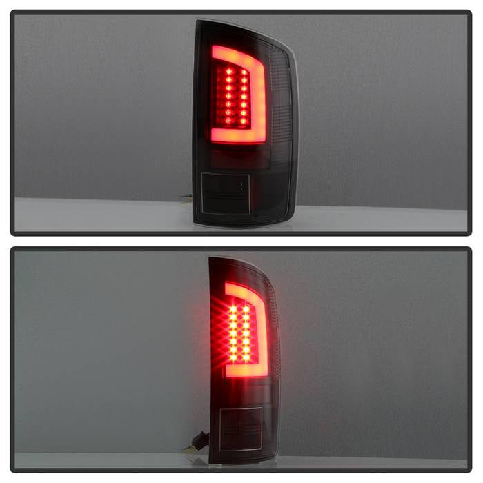 Dodge Tail Lights, Dodge Ram Tail Lights, Ram 02-06 Tail Lights, LED Tail Light, Black Tail Lights, Spyder Tail Lights