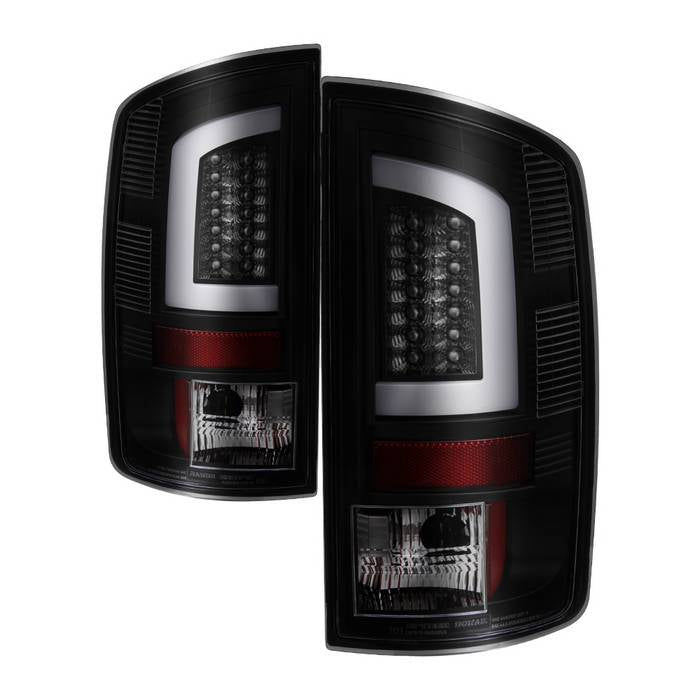 Dodge Tail Lights, Dodge Ram Tail Lights, Ram 02-06 Tail Lights, LED Tail Light, Black Smoke Tail Lights, Spyder Tail Lights