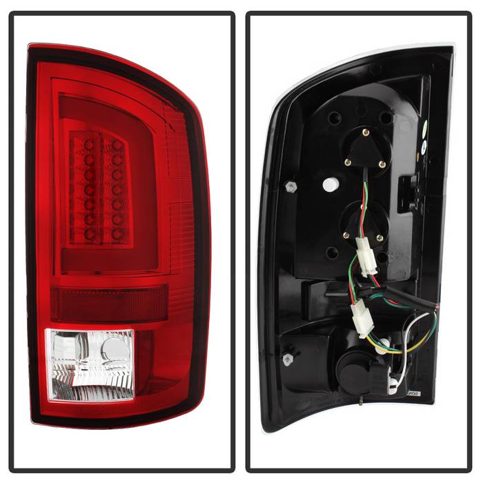 Dodge Tail Lights, Dodge Ram Tail Lights, Ram 02-06 Tail Lights, LED Tail Light, Red Clear Tail Lights, Spyder Tail Lights