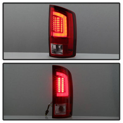 Dodge Tail Lights, Dodge Ram Tail Lights, Ram 02-06 Tail Lights, LED Tail Light, Red Clear Tail Lights, Spyder Tail Lights