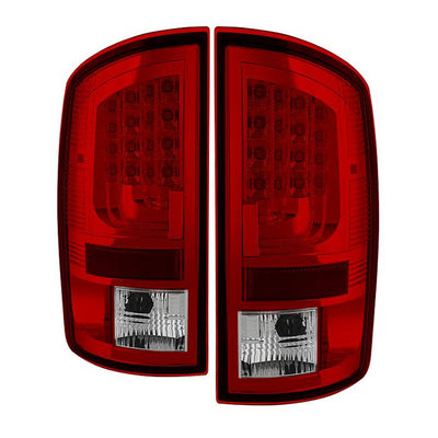 Dodge Tail Lights, Dodge Ram Tail Lights, Ram 07-08 Tail Lights, LED Tail Light, Red Clear Tail Lights, Spyder Tail Lights