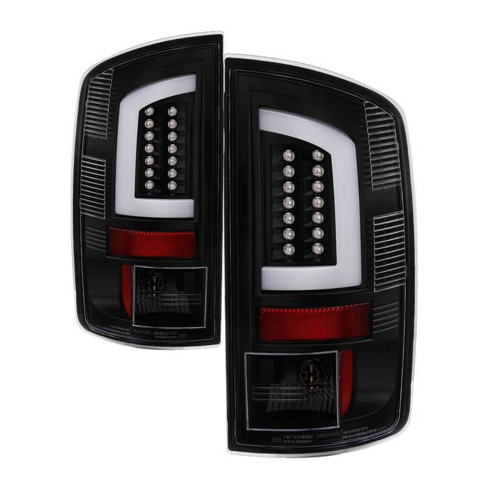 Dodge Tail Lights, Dodge Ram Tail Lights, Ram 07-08 Tail Lights, LED Tail Light, Black Tail Lights, Spyder Tail Lights