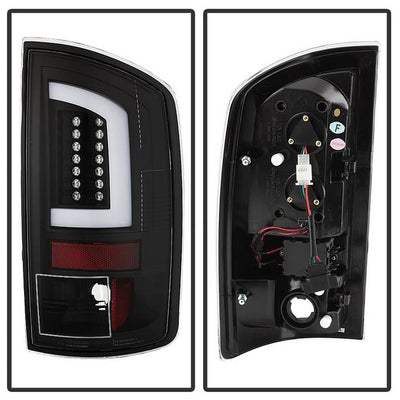 Dodge Tail Lights, Dodge Ram Tail Lights, Ram 07-08 Tail Lights, LED Tail Light, Black Tail Lights, Spyder Tail Lights