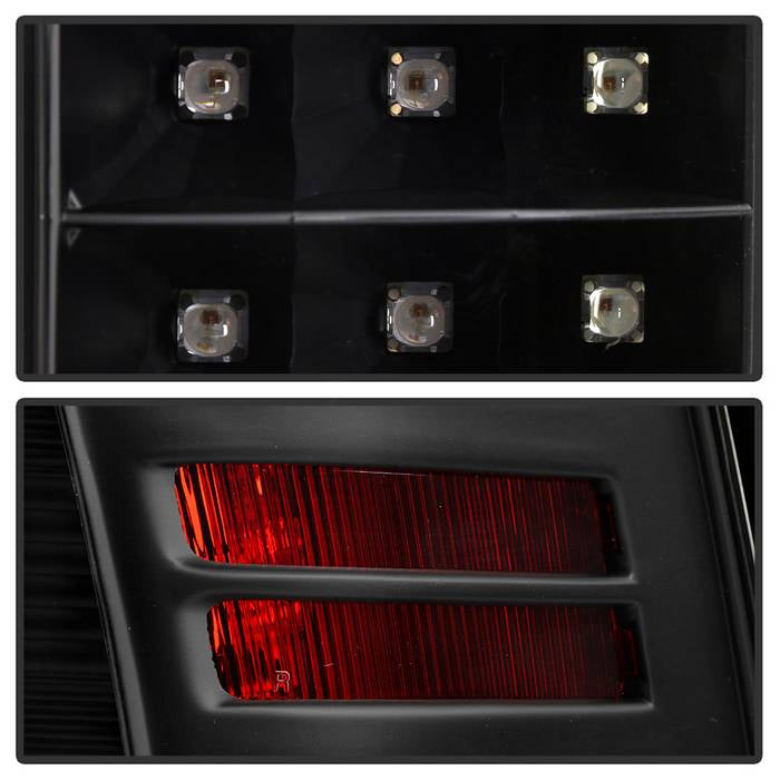 Dodge Tail Lights, Dodge Ram Tail Lights, Ram 10-18 Tail Lights, LED Tail Light, All Black Tail Lights, Spyder Tail Lights