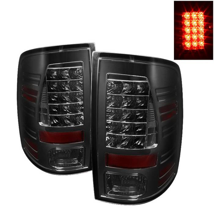 Dodge Tail Lights, Dodge Ram Tail Lights, Ram 10-18 Tail Lights, LED Tail Light, Smoke Tail Lights, Spyder Tail Lights