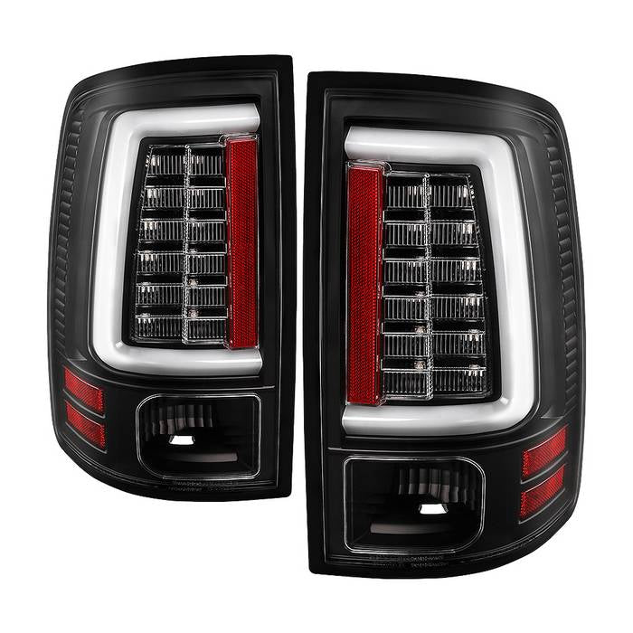 Dodge Tail Lights, Dodge Ram Tail Lights, Ram 10-18 Tail Lights, LED Tail Light, All Black Tail Lights, Spyder Tail Lights