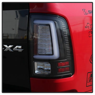 Dodge Tail Lights, Dodge Ram Tail Lights, Ram 10-18 Tail Lights, LED Tail Light, Black Tail Lights, Spyder Tail Lights