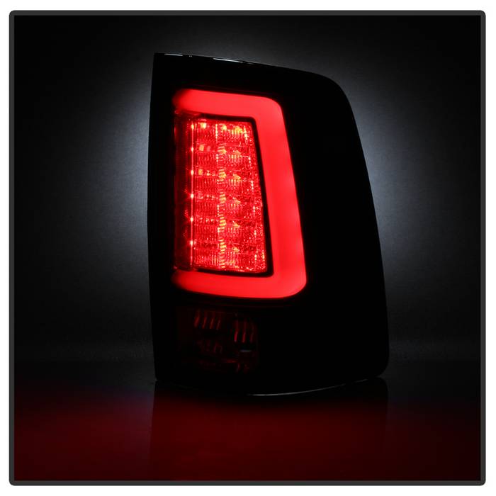 Dodge Tail Lights, Dodge Ram Tail Lights, Ram 10-18 Tail Lights, LED Tail Light, Black Tail Lights, Spyder Tail Lights